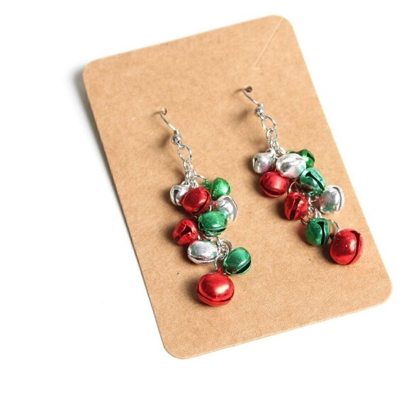 Jingle Bells Dangly Earrings, New - Picture 2 of 3